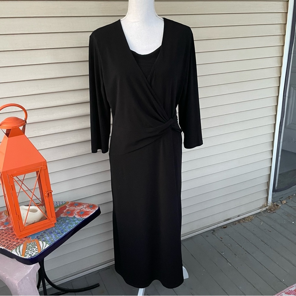 Serengeti Catalog Faux Wrap Dress Size L